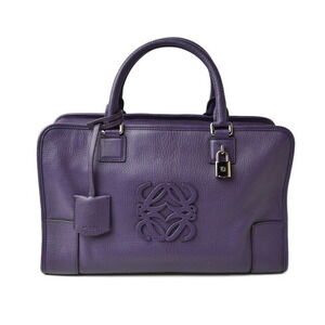Loewe Amazona handbag dark purple silver great